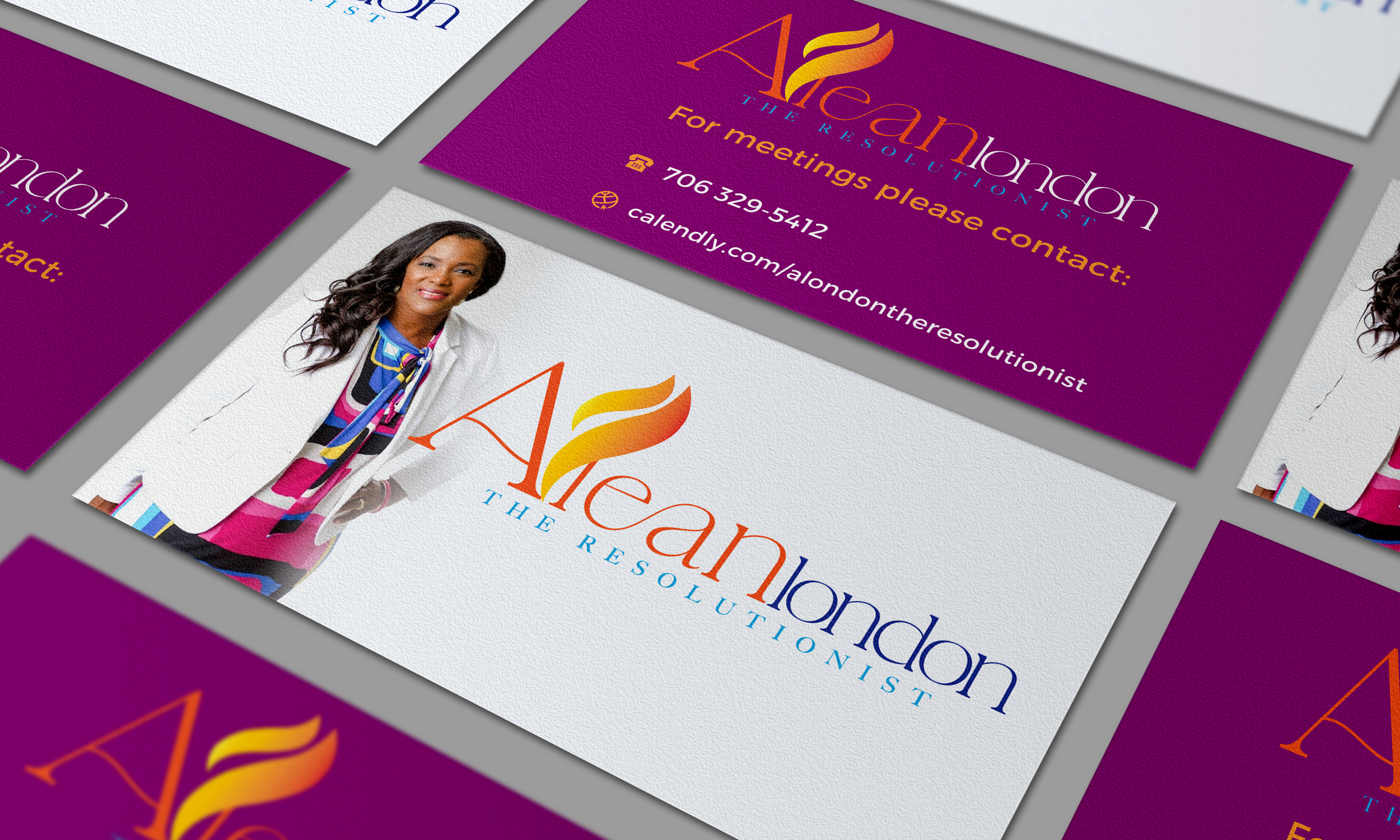 Alean London business card mockup