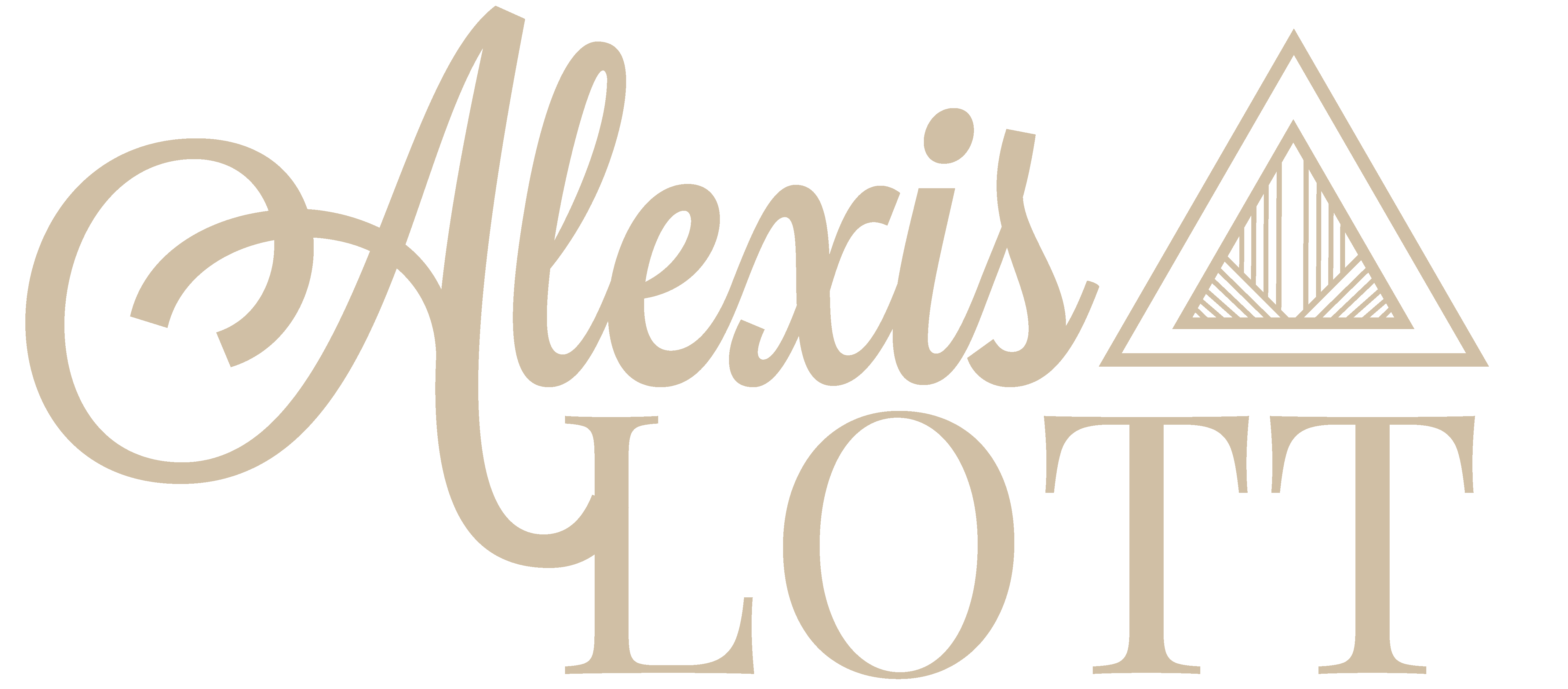 alexis m lott logo symbol tan